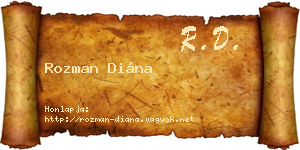 Rozman Diána névjegykártya
